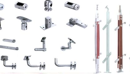 Trụ inox lan can kính