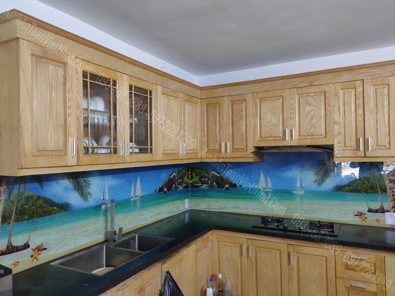Mẫu Kính Ốp Bếp 3D Đẹp