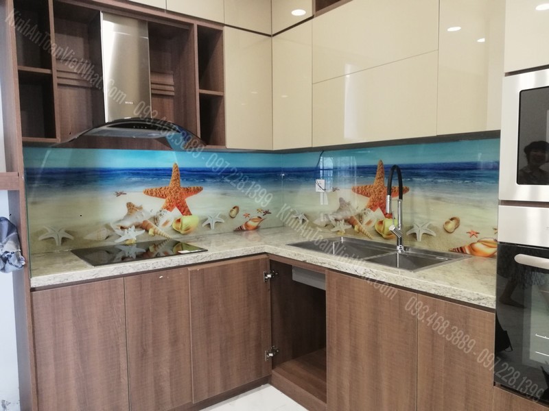 Mẫu Gạch Kính Ốp Bếp 3D Đẹp