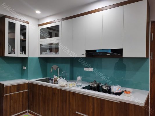 CTTB Kính Bếp Màu Xanh Ngọc KS tại Cổ Nhuế - Từ Liêm