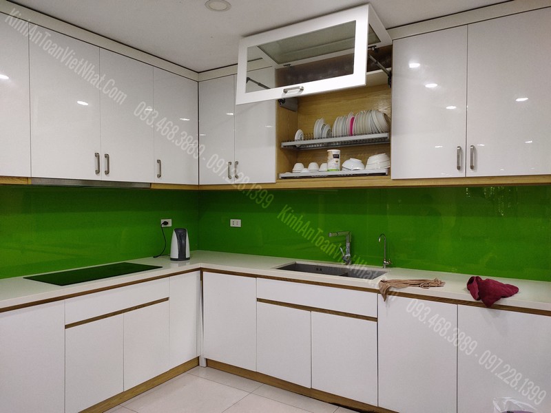 CTTB Kính Bếp Màu Xanh Non tại Biên Giang – Hà Đông
