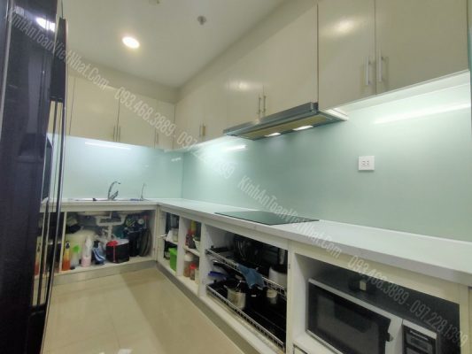 CTTB Kính Bếp Màu Trắng Sữa tại Bưởi - Tây Hồ
