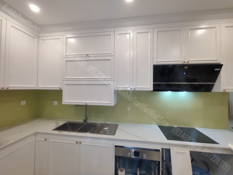 CTTB Kính Bếp Màu Kem Sữa tại Định Công - Hoàng Mai