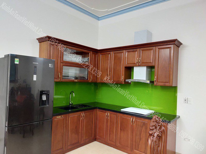 CTTB Kính Ốp Bếp Xanh Non lắp đặt tại Lê Đại Hành - Hai Bà Trưng