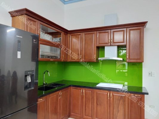 CTTB Kính Ốp Bêp Xanh Non lắp đặt tại Lê Đại Hành - Hai Bà Trưng