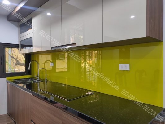 CTTB Kính Ốp Bếp Váng Chanh thi công tại Tương Mai - Hoàng Mai