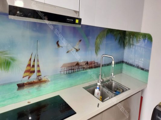 CTTB Kính Ốp Bếp 3D thi công tại Đồng Nhân - Hai Bà Trưng