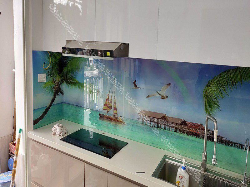 CTTB Kính Ốp Bếp 3D thi công tại Đồng Nhân - Hai Bà Trưng