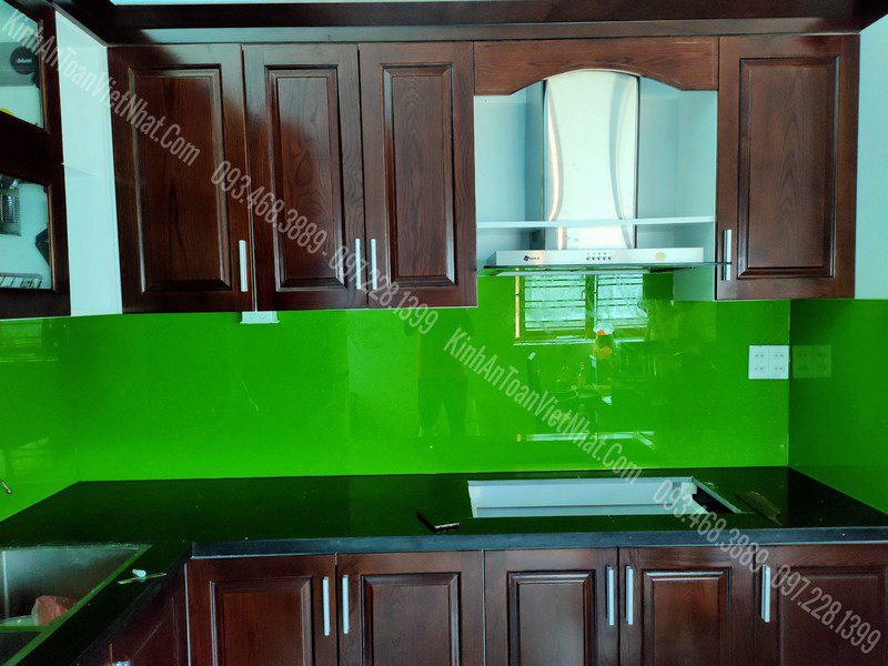 CTTB Kính Ốp Bếp Xanh Non thi công tại Quang Trung - Hà Đông
