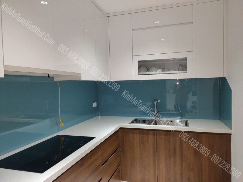 CTTB Kính Ốp Bếp Xanh Lơ lắp đặt tại Ngô Thị Nhậm - Hai Bà Trưng 