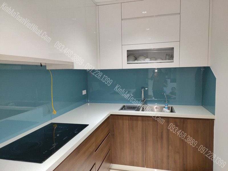CTTB Kính Ốp Bếp Xanh Lơ lắp đặt tại Ngô Thị Nhậm - Hai Bà Trưng