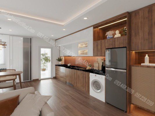 CTTB Kính ốp bếp màu Nhũ Cam lắp đặt khách hàng tại Park 1 Eurowindow Đông Trù - Long Biên