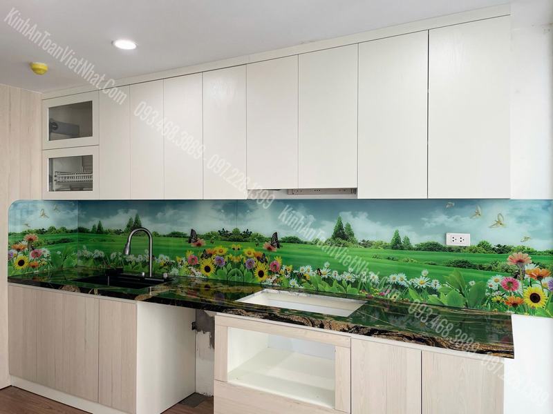  CTTB Kính Ốp Bếp 3D mã TOB 068 lắp đặt tại Ecolife Tây Hồ