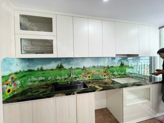 CTTB Kính Ốp Bếp 3D mã TOB 068 lắp đặt tại Ecolife Tây Hồ